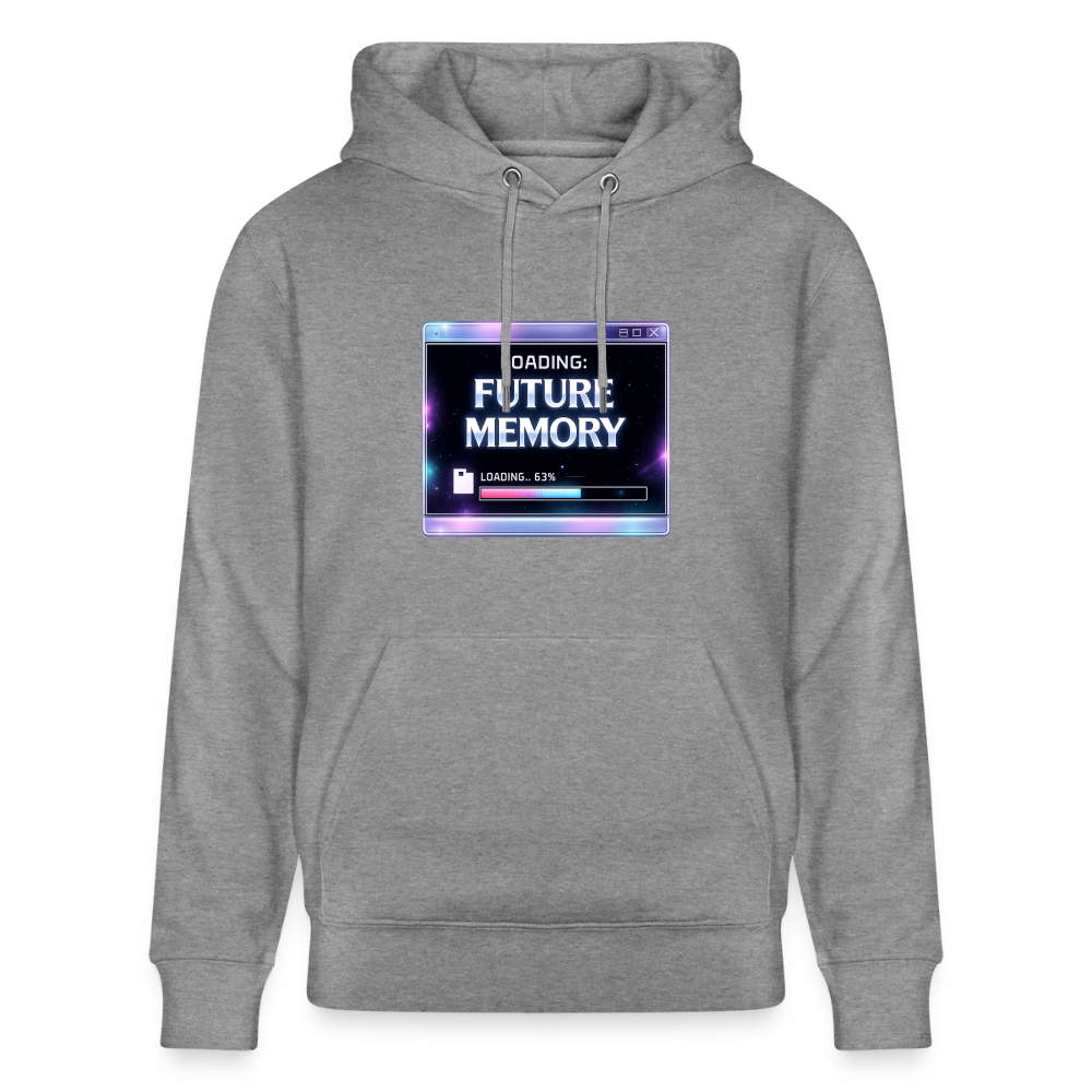 Organic Hoody - Future Memory - slub heather grey