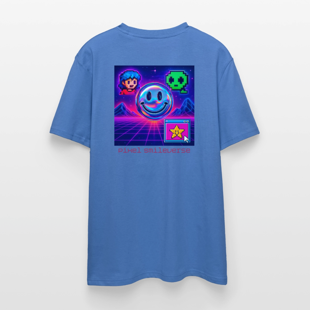 Organic T-Shirt - Retro Arcade Dream - mindful blue