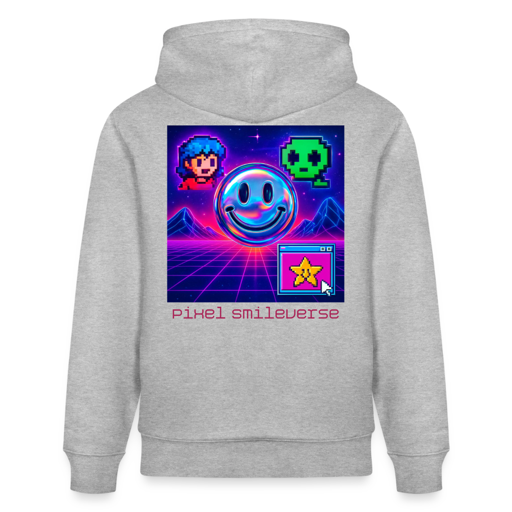 Organic Hoody - Retro Arcade Dream - heather grey