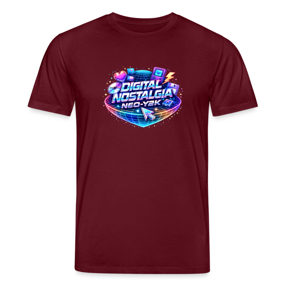 Organic T-Shirt - Neo Y2K Revival - burgundy
