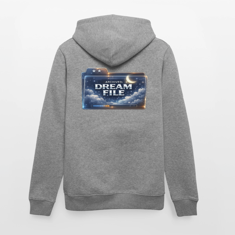Organic Hoody - Archived Dream File - slub heather grey