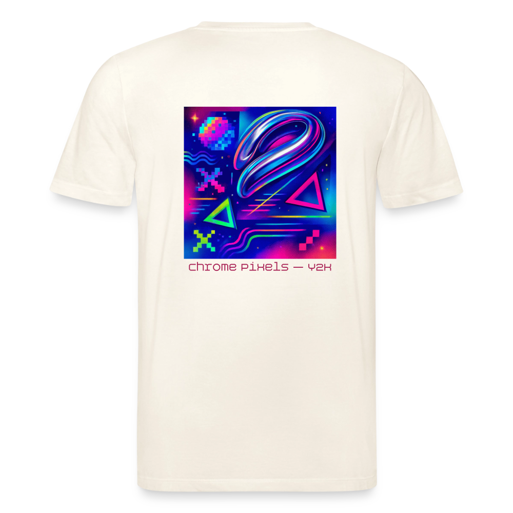 Organic T-Shirt - Neon Geometrics - natural white