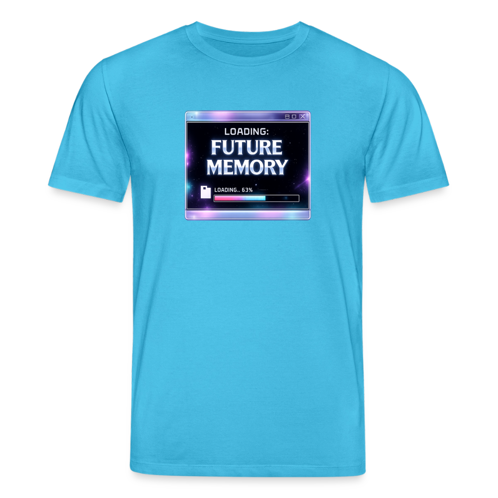 Organic T-Shirt - Future Memory - aqua blue