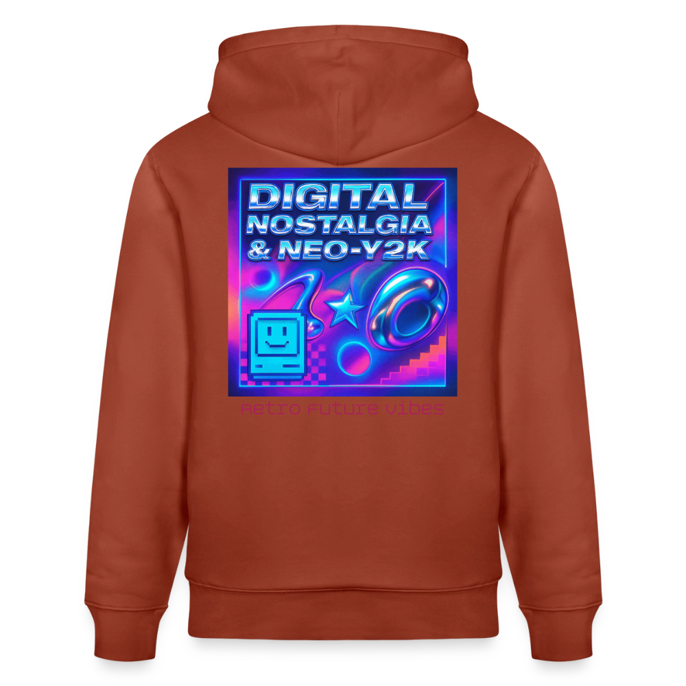 Organic Hoody - Digital Nostalgia - heritage brown