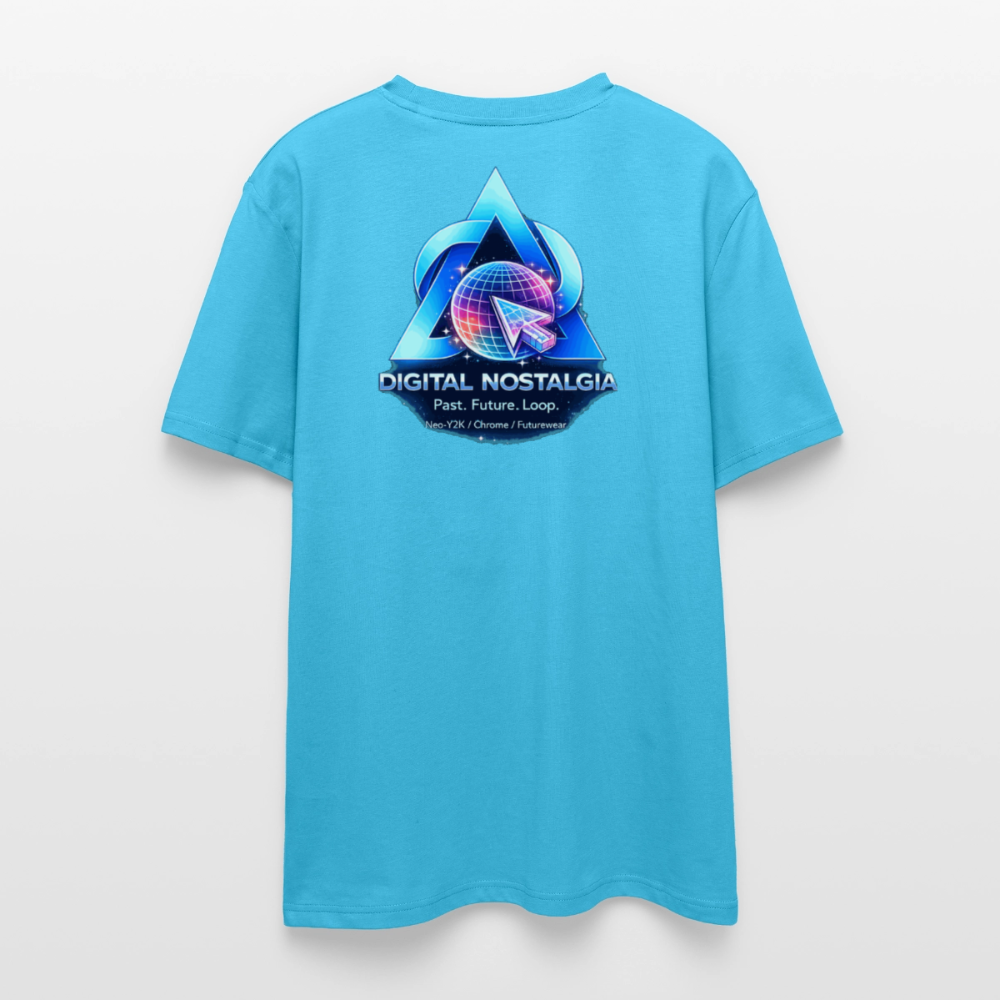 Organic T-Shirt - Eternal Quantum Era - aqua blue