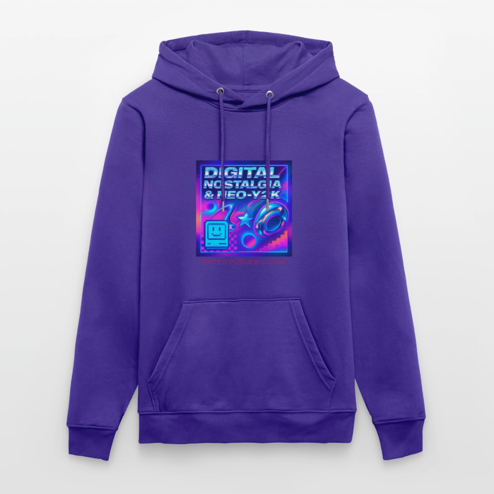 Organic Hoody - Digital Nostalgia - purple love 