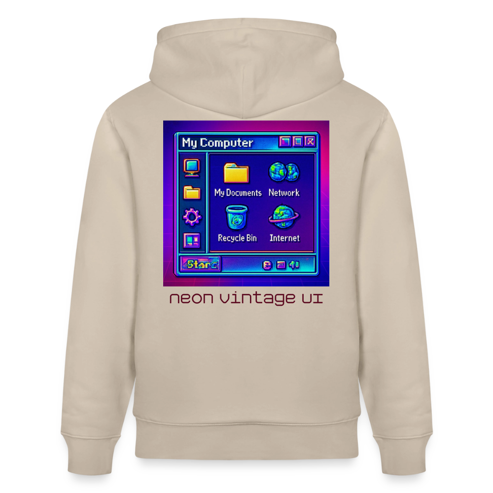 Organic Hoody - Retro Desktop - beige