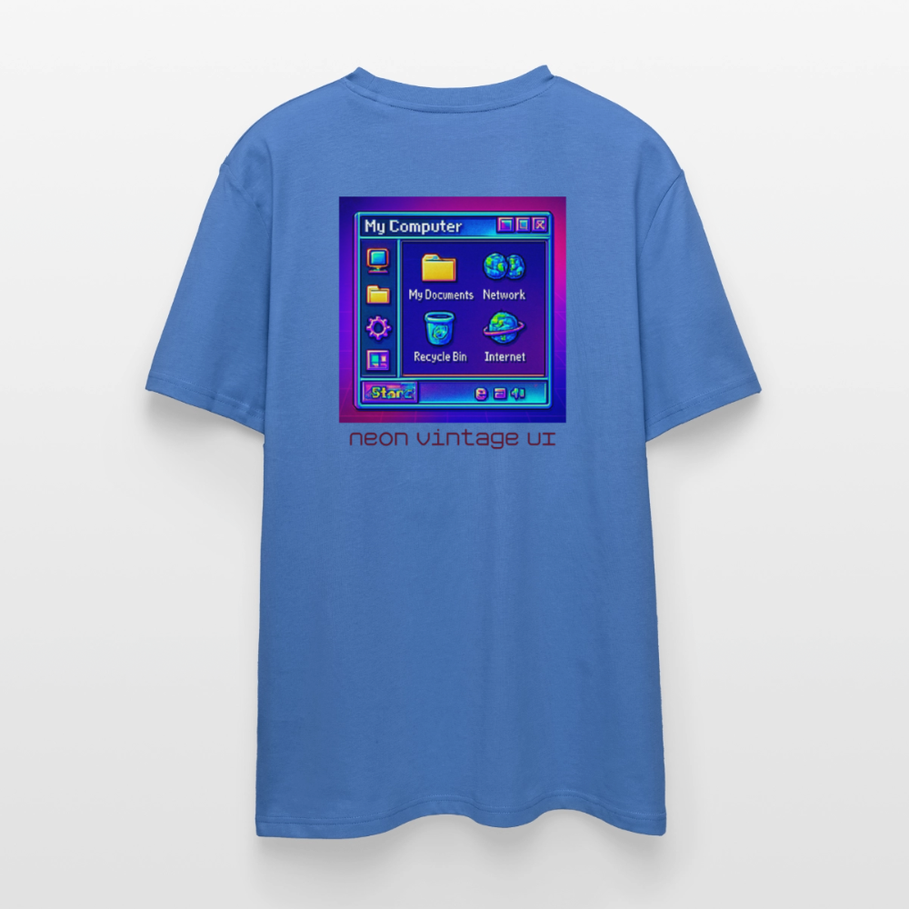 Organic T-Shirt - Retro Desktop - mindful blue