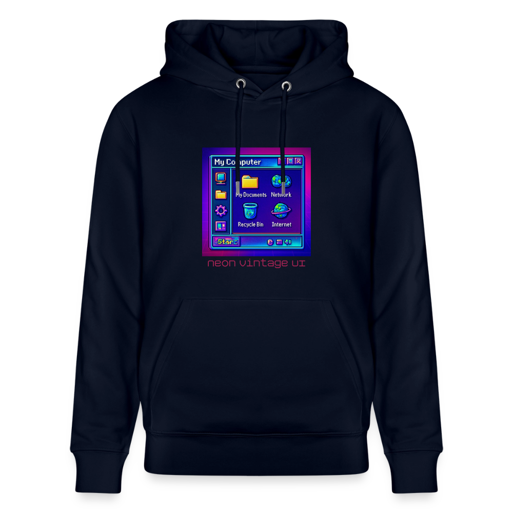 Organic Hoody - Retro Desktop - navy