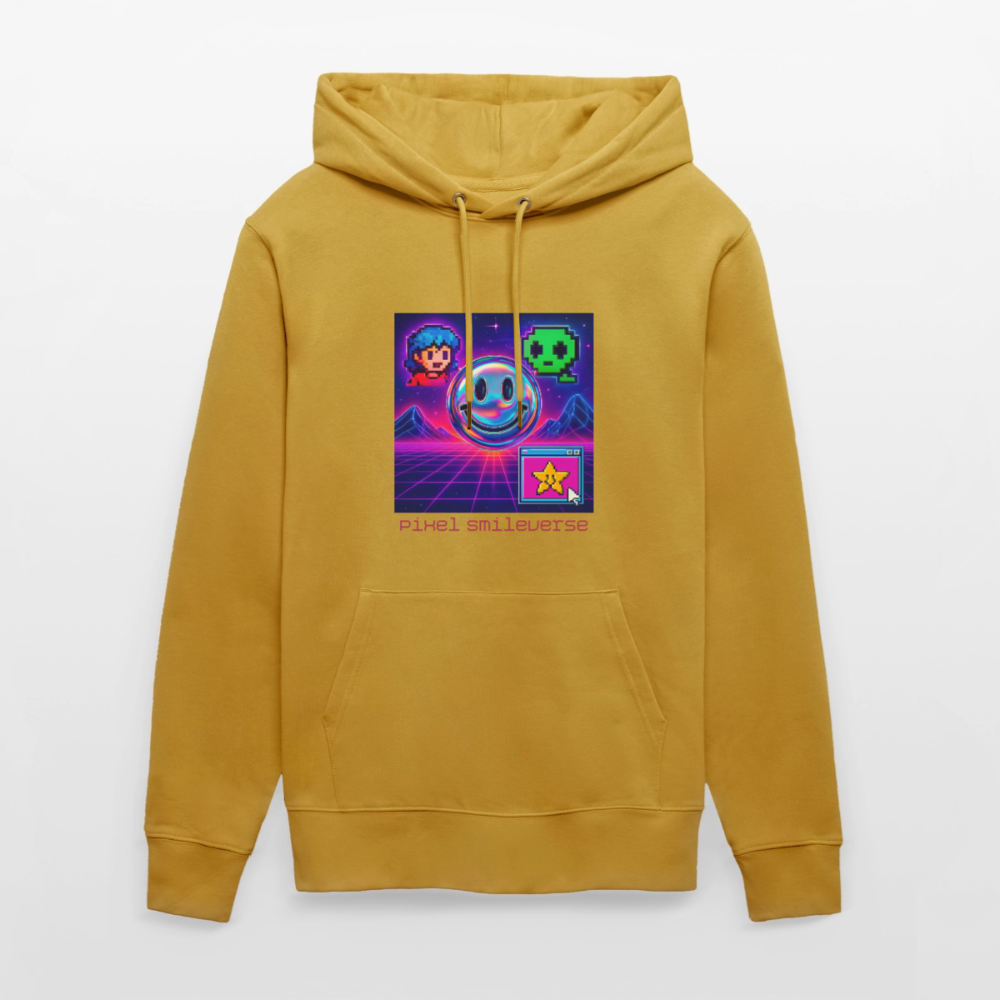 Organic Hoody - Retro Arcade Dream - ochre