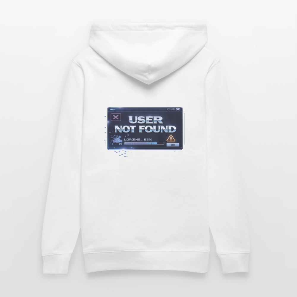 Organic Hoody - User Not Found - white