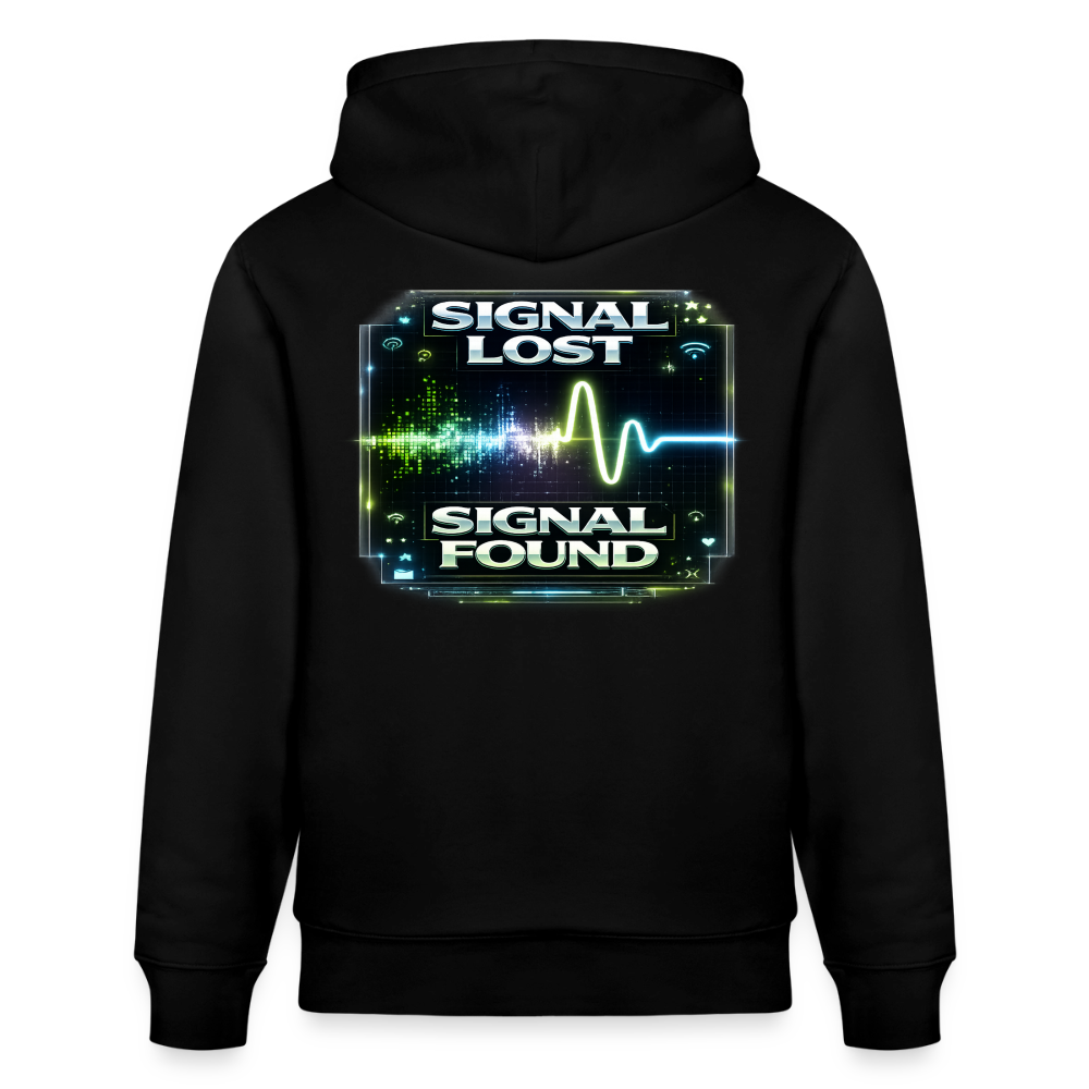 Organic Hoody - Signal Restored - black