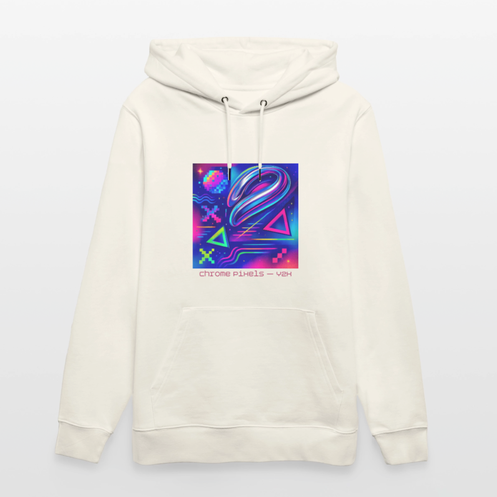 Organic Hoody - Neon Geometrics - natural white