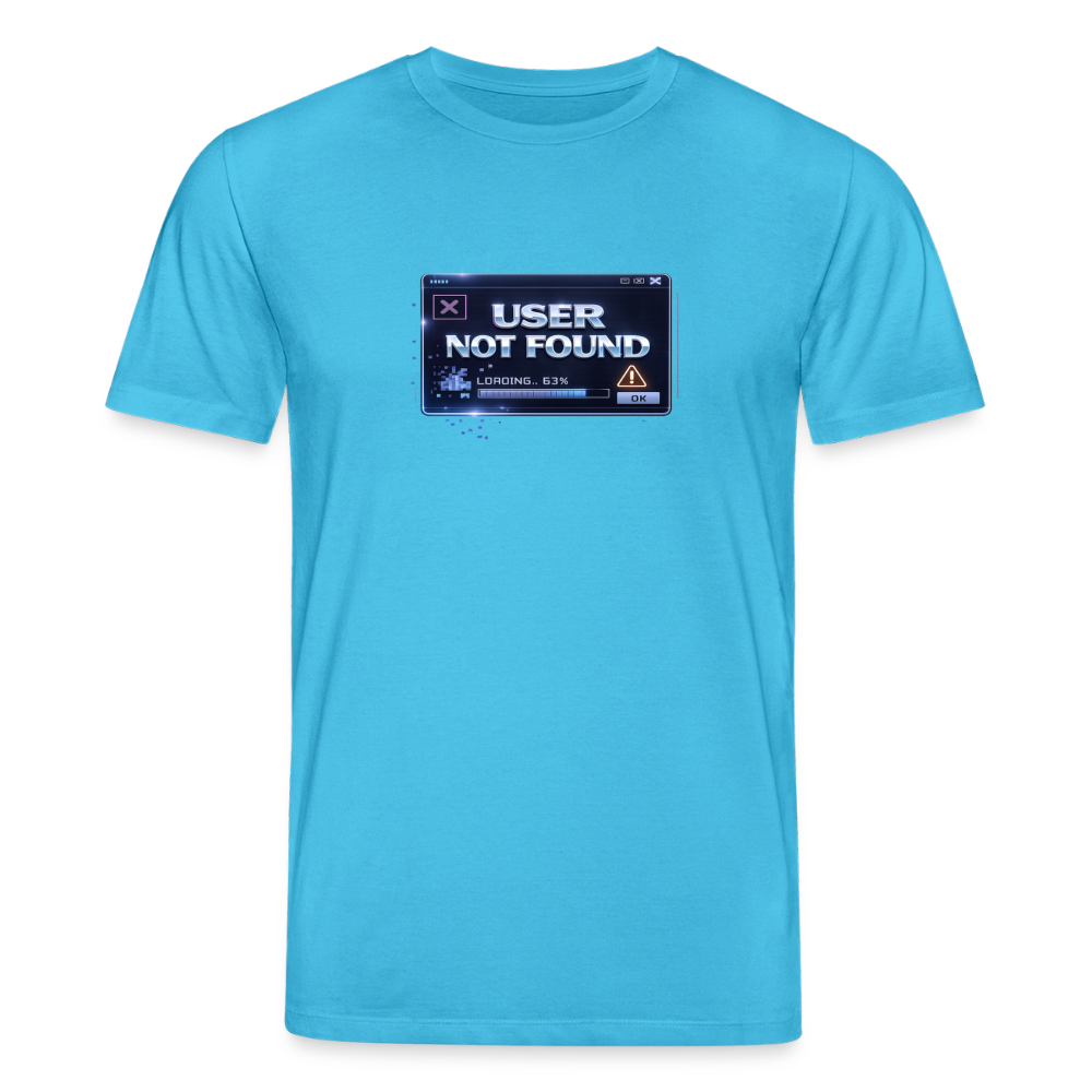 Organic T-Shirt - User Not Found - aqua blue