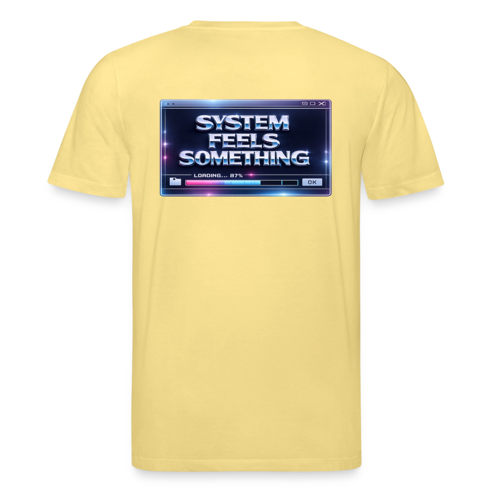 Organic T-Shirt - Sentience Loading Now - viva yellow 