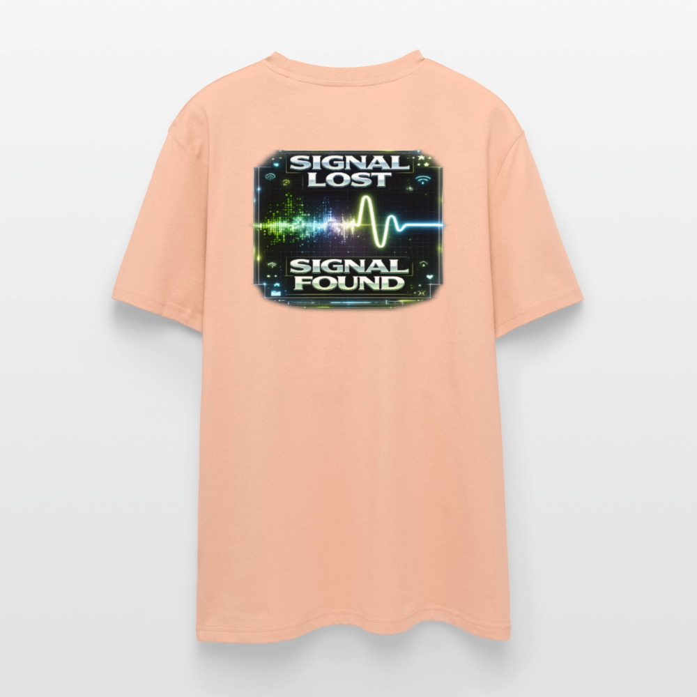 Organic T-Shirt - Signal Restored - peach