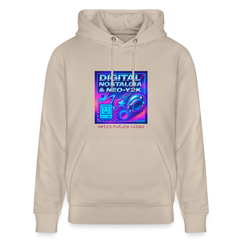 Organic Hoody - Digital Nostalgia - beige