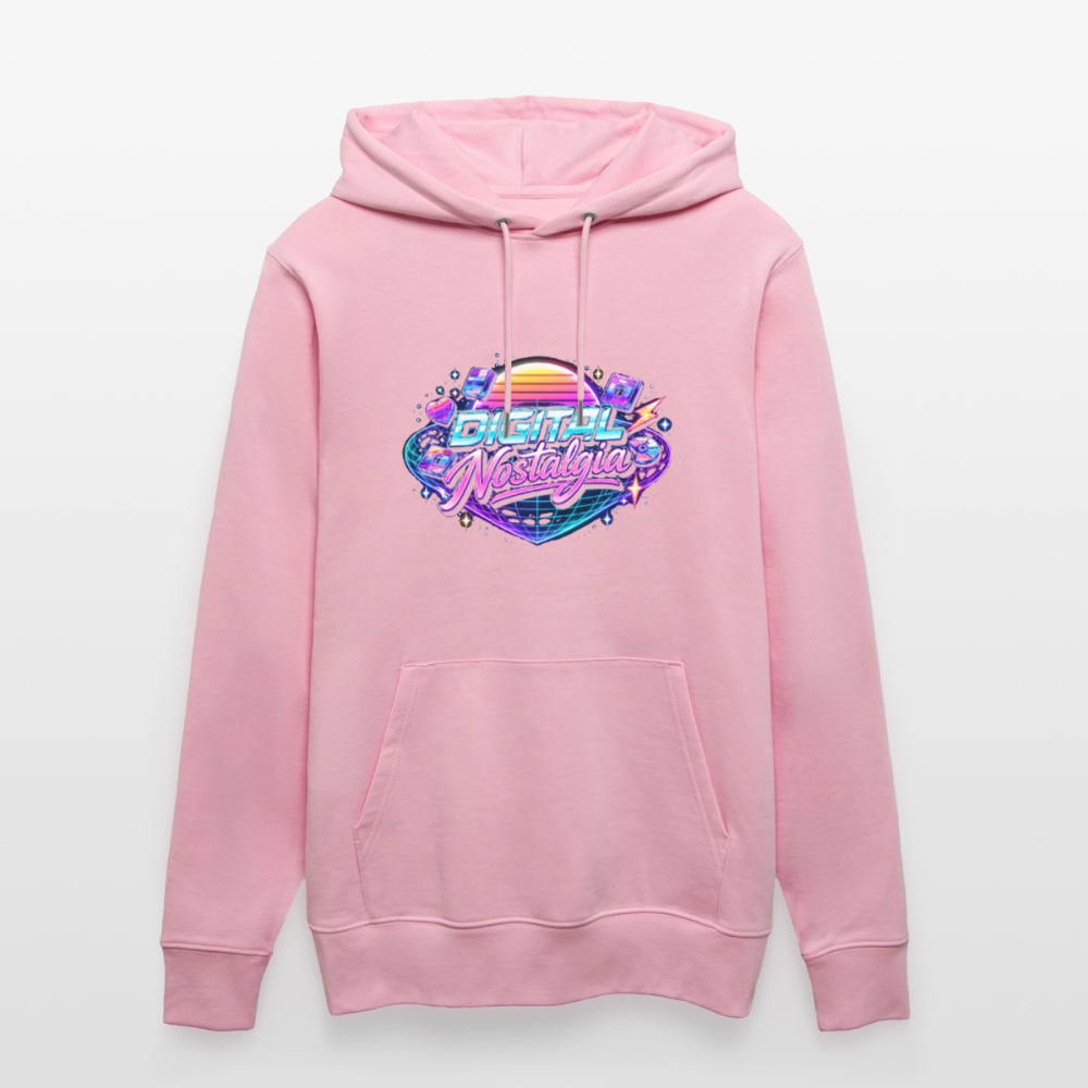 Organic Hoody - Retro Future Wave - cotton pink