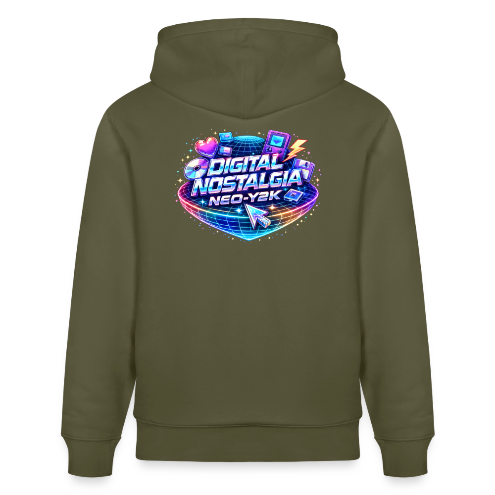Organic Hoody - Neo Y2K Revival - khaki green