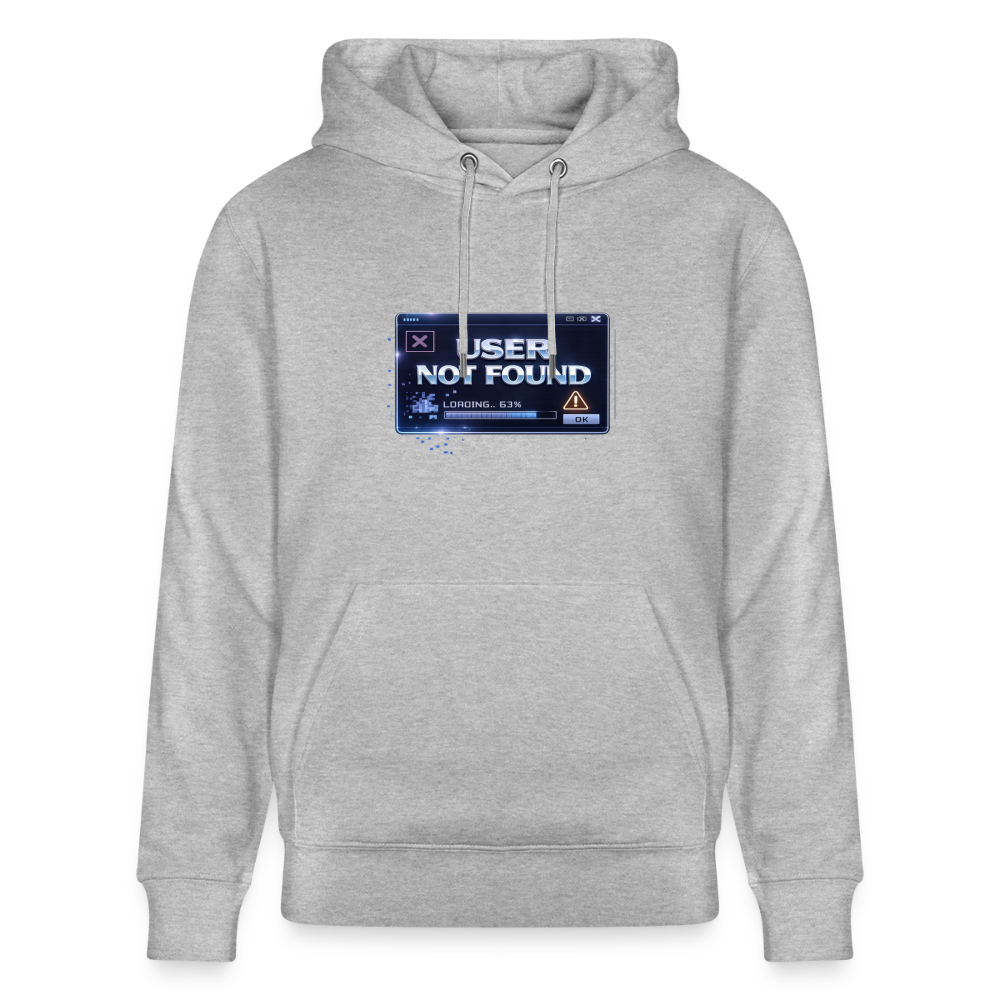 Organic Hoody - User Not Found - heather grey