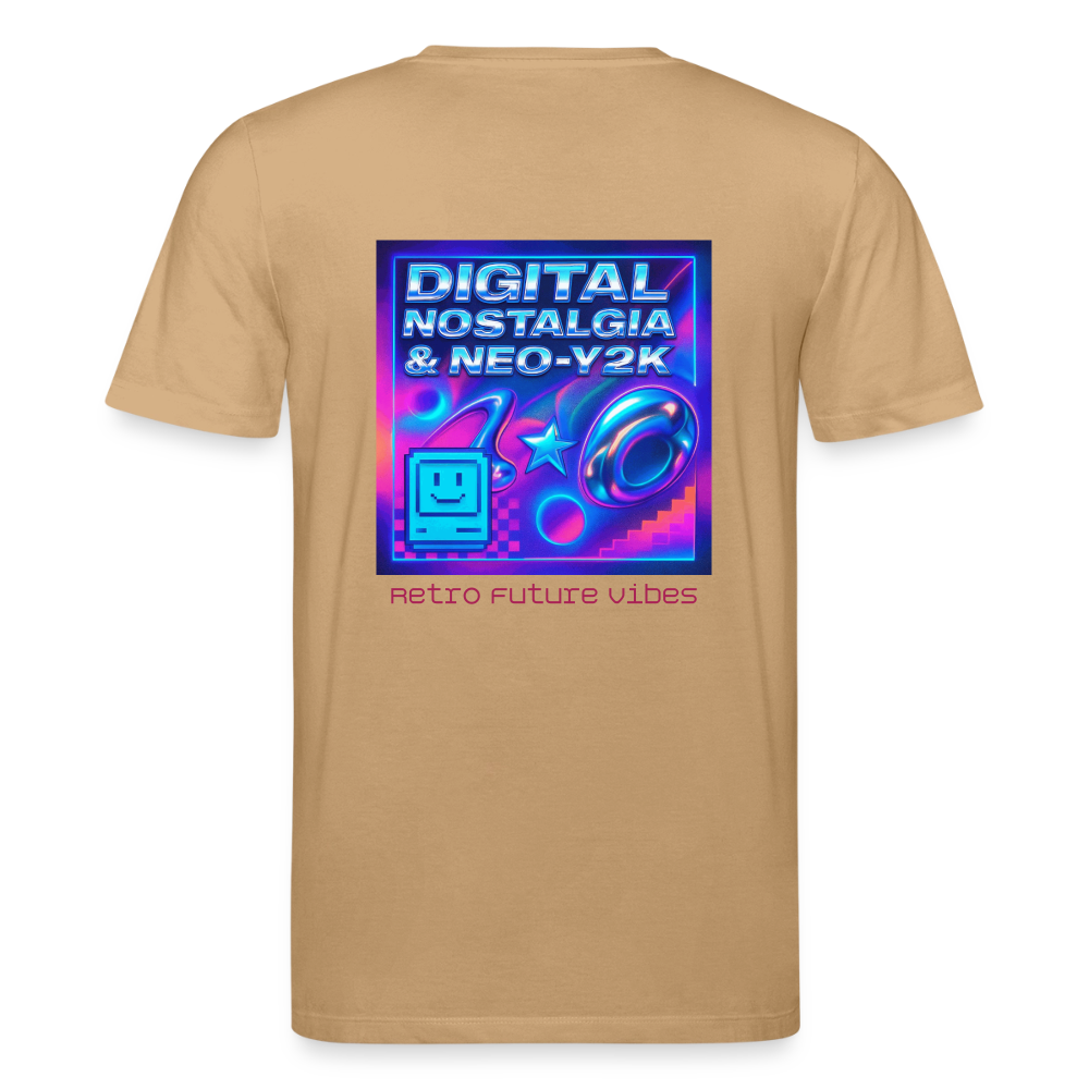 Organic T-Shirt - Digital Nostalgia - caramel 
