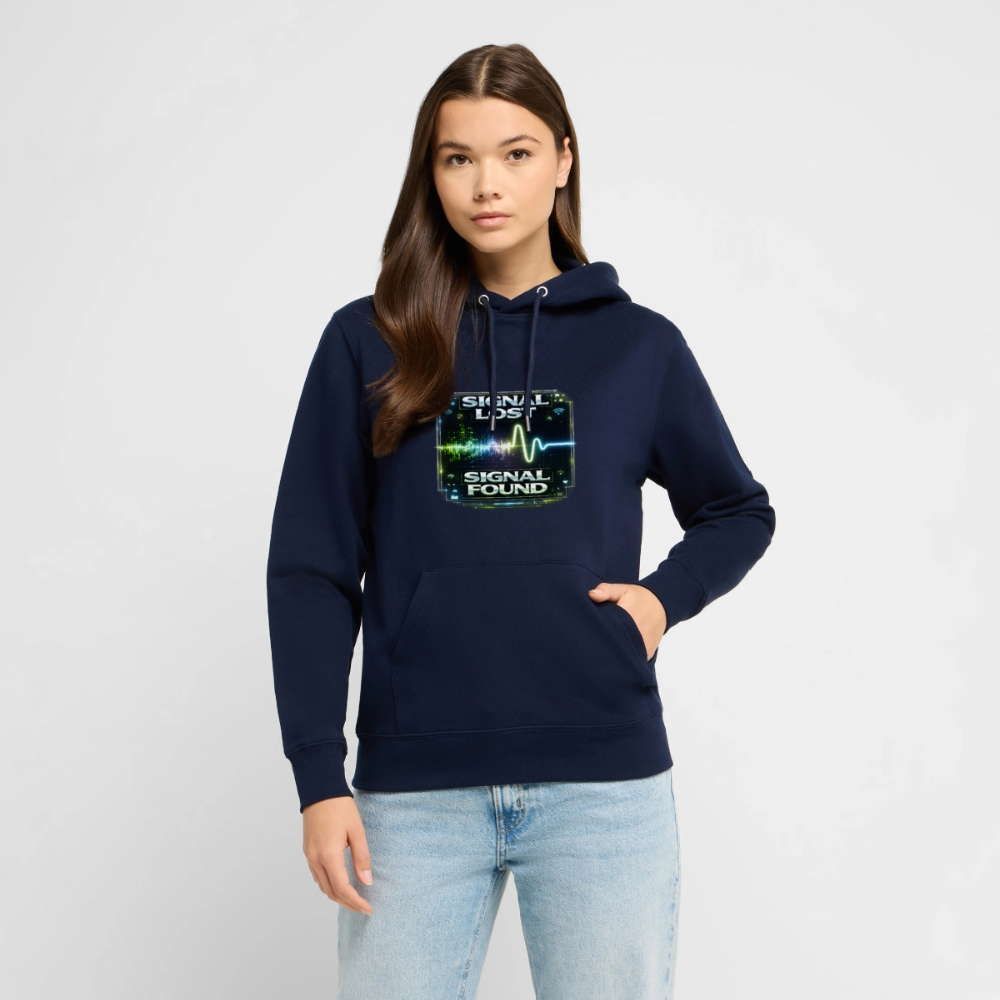 Organic Hoody - Signal Restored - navy