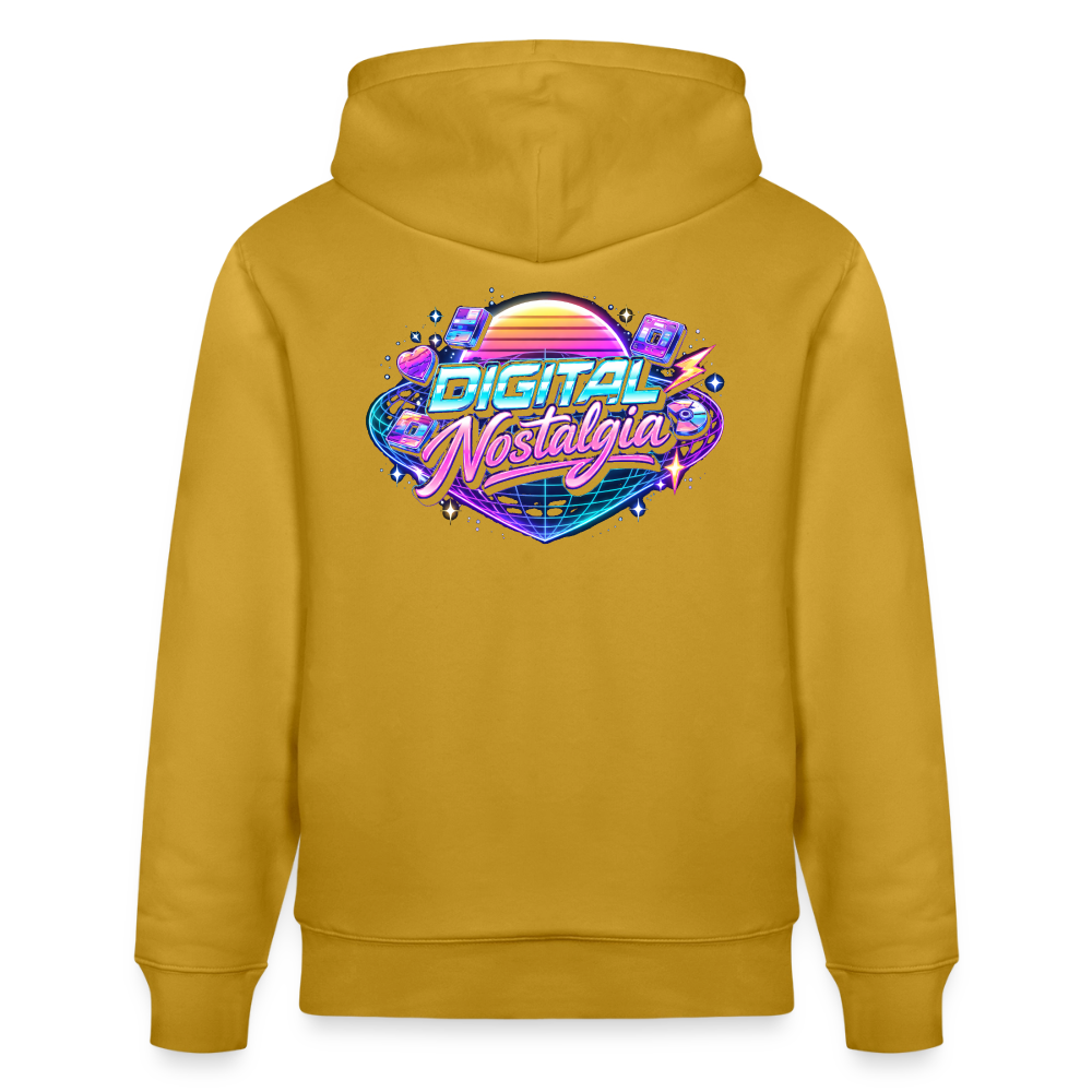 Organic Hoody - Retro Future Wave - ochre