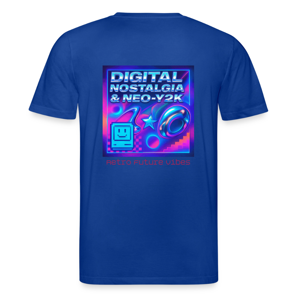Organic T-Shirt - Digital Nostalgia - majorelle blue