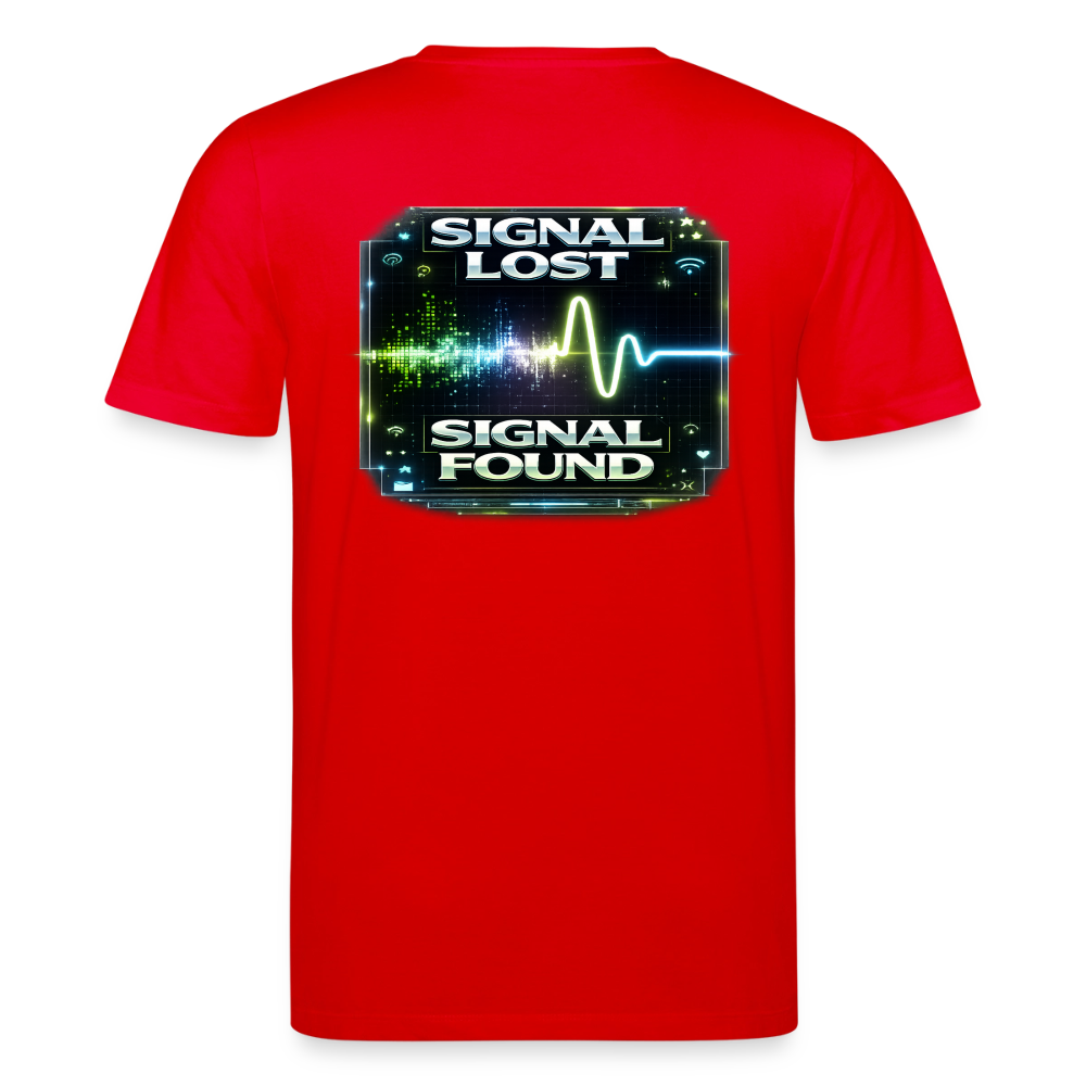 Organic T-Shirt - Signal Restored - red