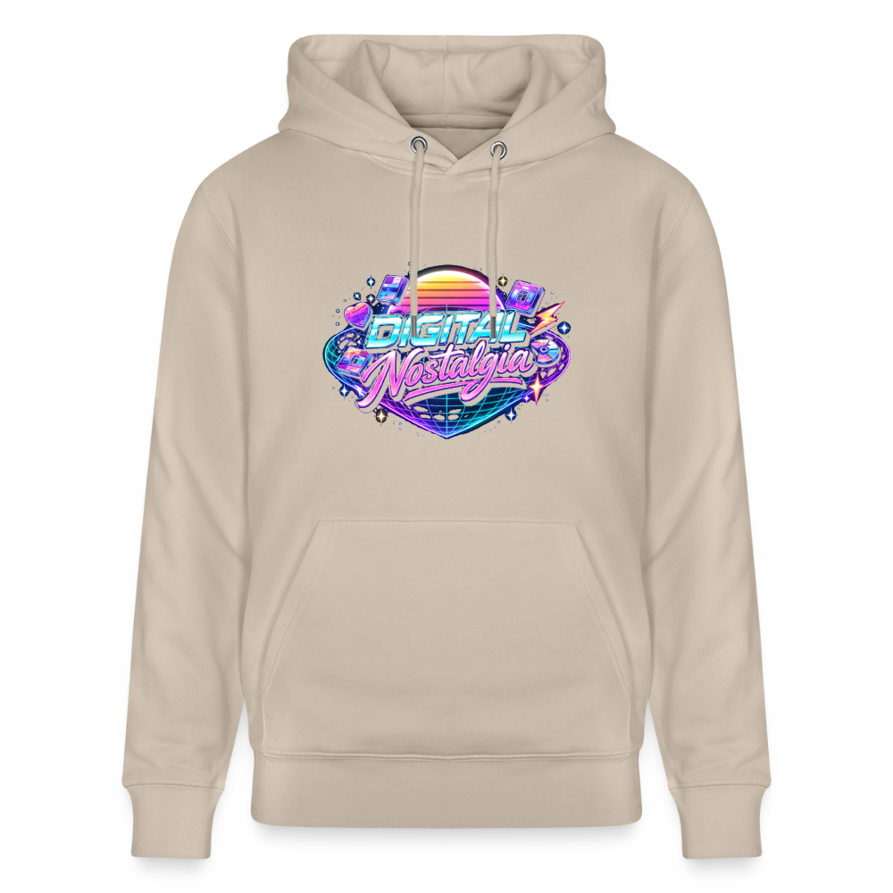 Organic Hoody - Retro Future Wave - beige