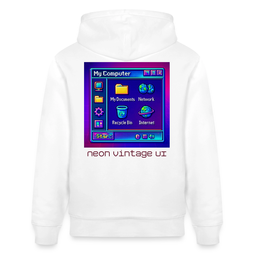 Organic Hoody - Retro Desktop - white