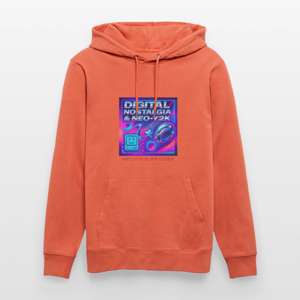 Organic Hoody - Digital Nostalgia - light red