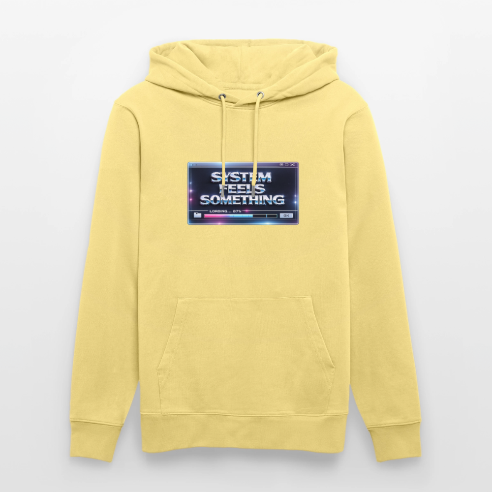 Organic Hoody - Sentience Loading Now - viva yellow 