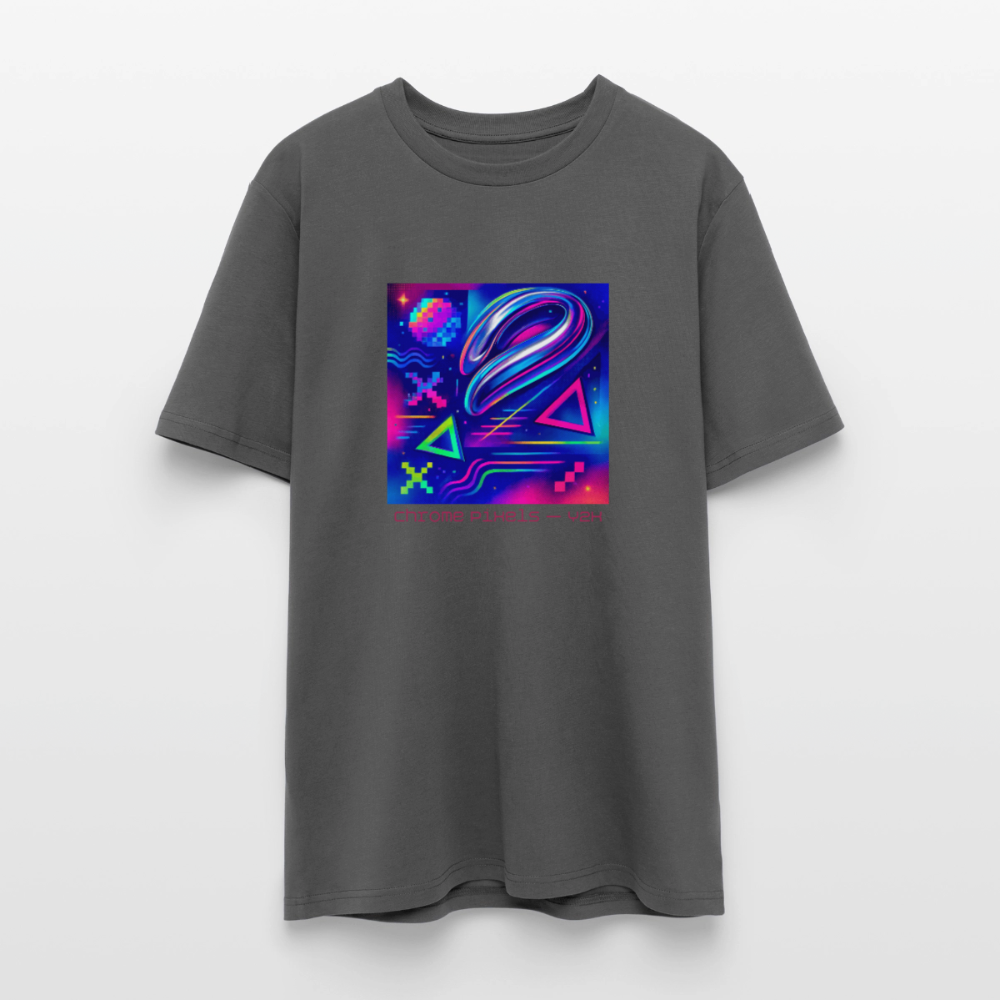 Organic T-Shirt - Neon Geometrics - anthracite