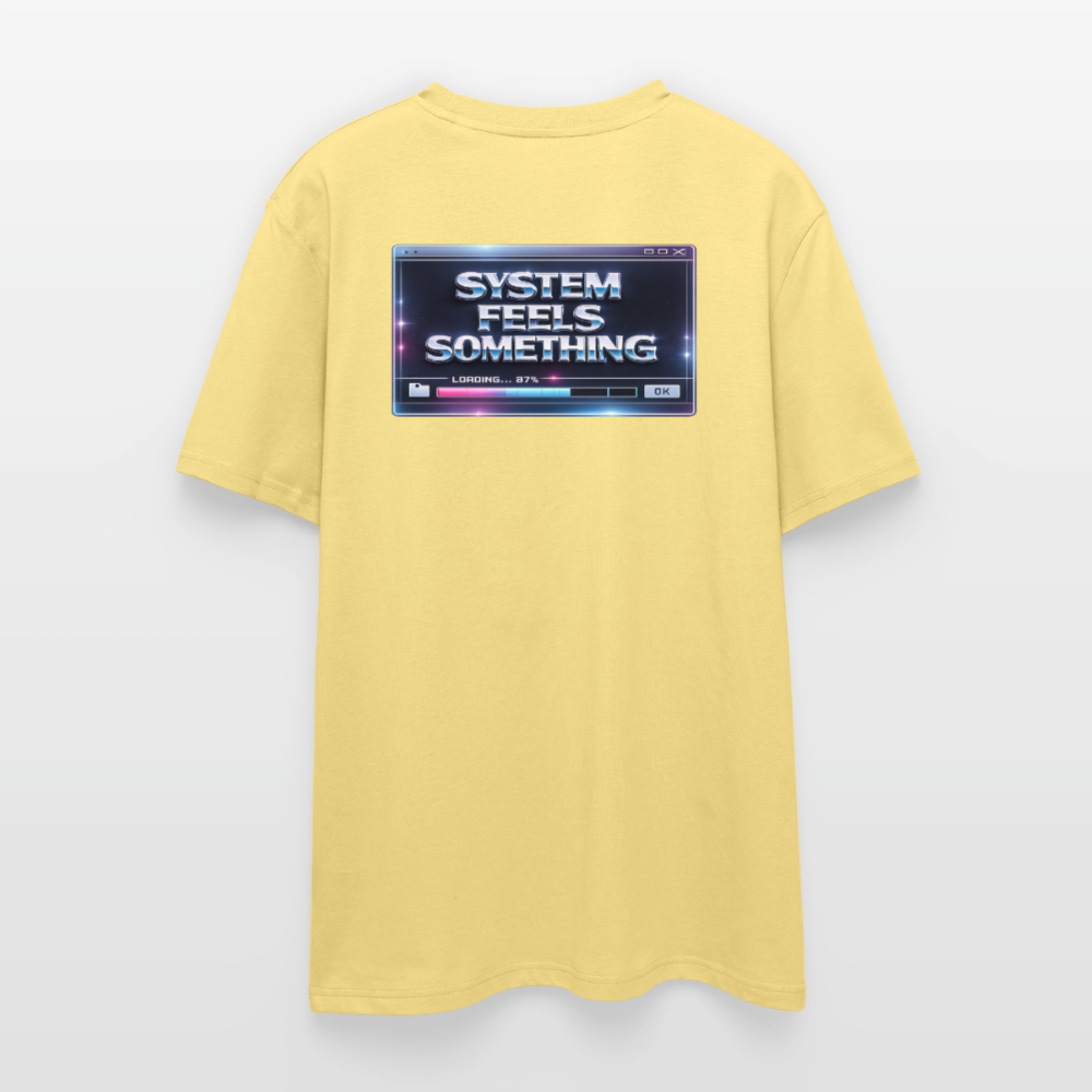 Organic T-Shirt - Sentience Loading Now - viva yellow 