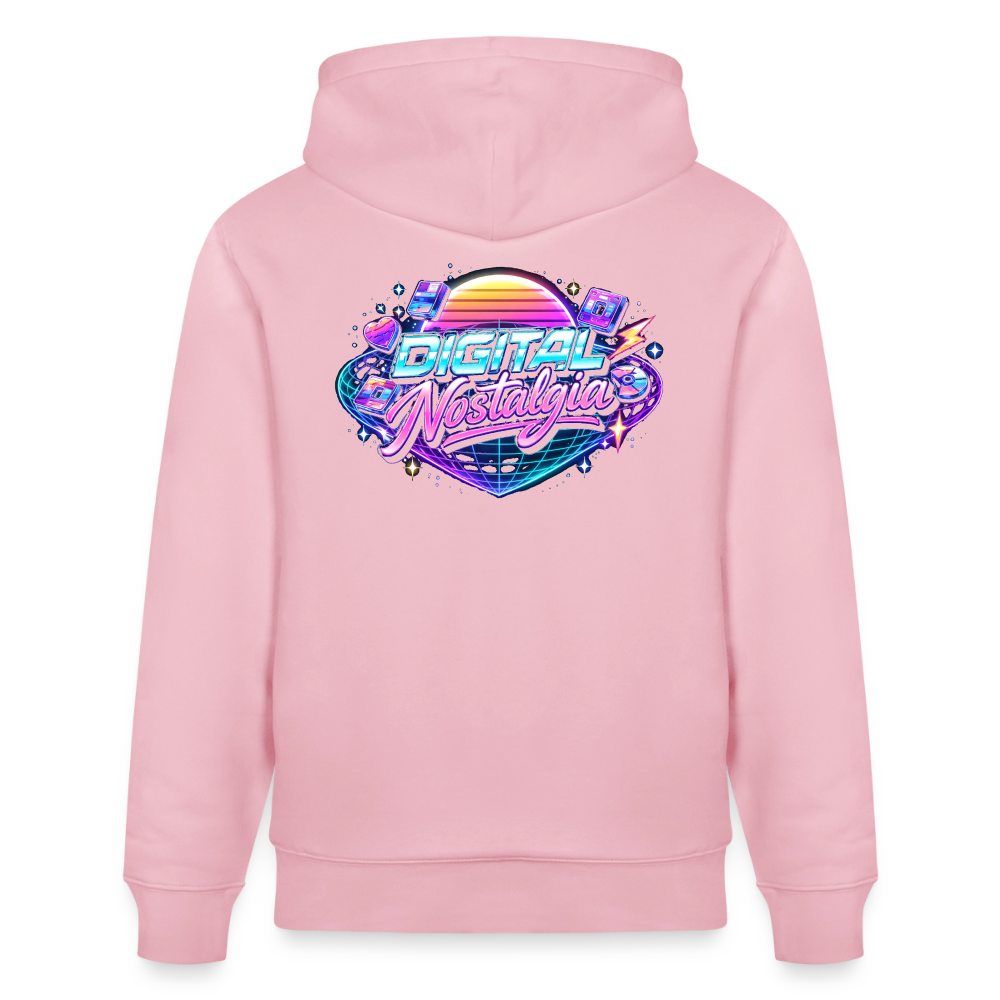 Organic Hoody - Retro Future Wave - cotton pink