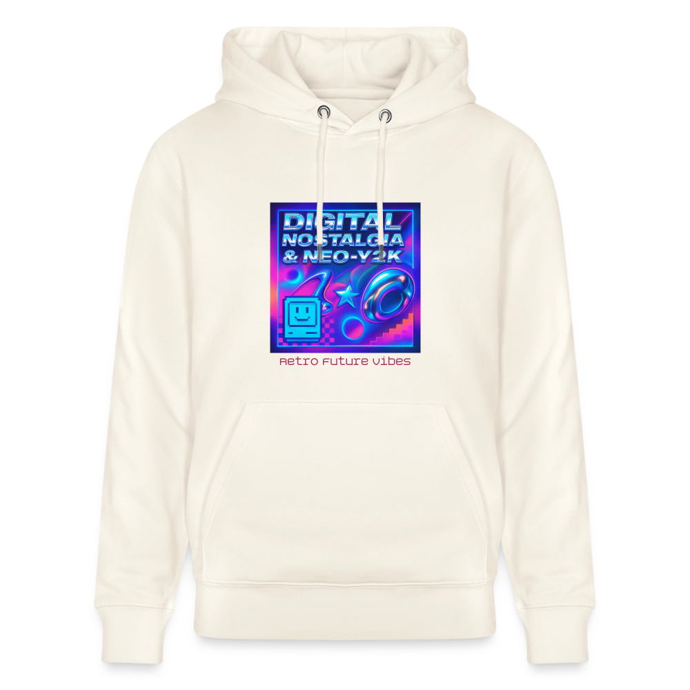 Organic Hoody - Digital Nostalgia - natural white