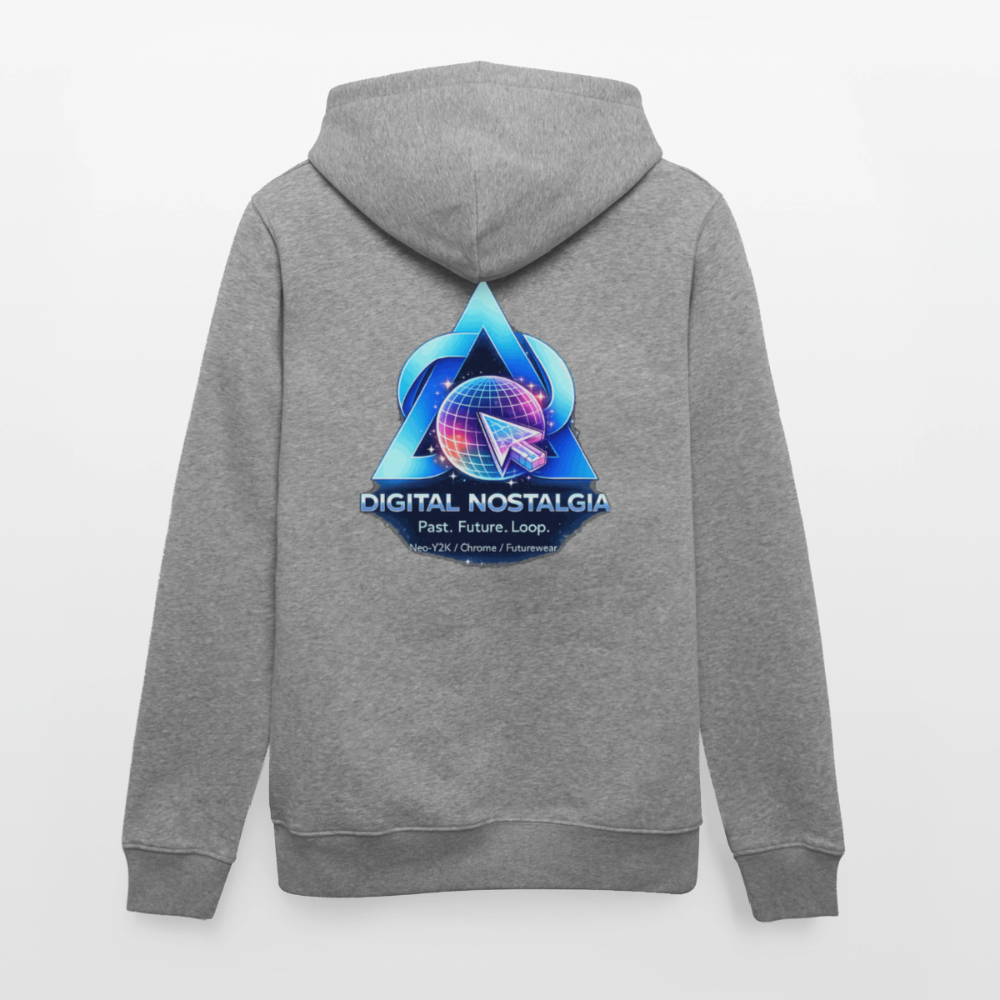 Organic Hoody - Eternal Quantum Era - slub heather grey