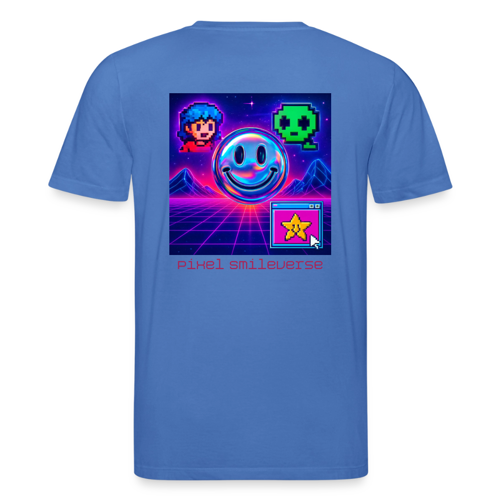 Organic T-Shirt - Retro Arcade Dream - mindful blue