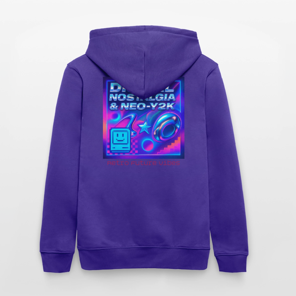 Organic Hoody - Digital Nostalgia - purple love 