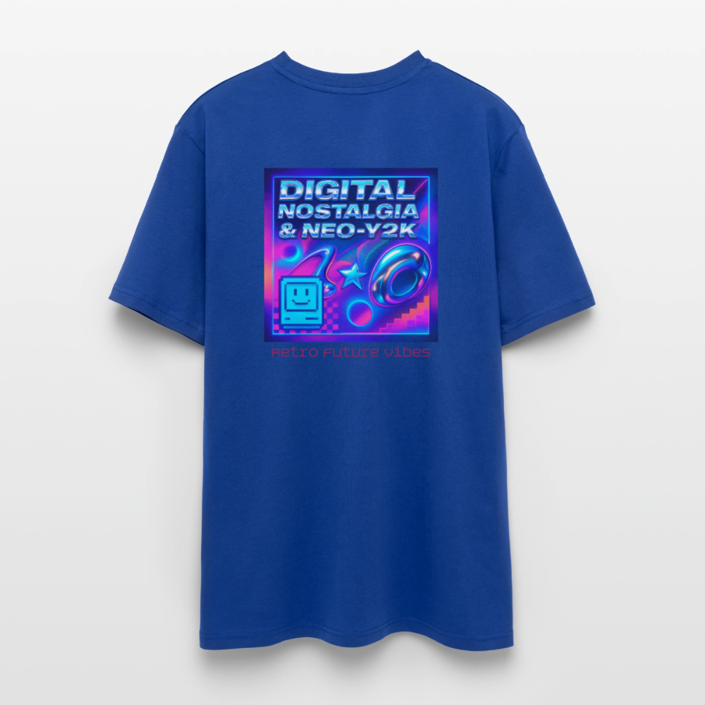 Organic T-Shirt - Digital Nostalgia - majorelle blue