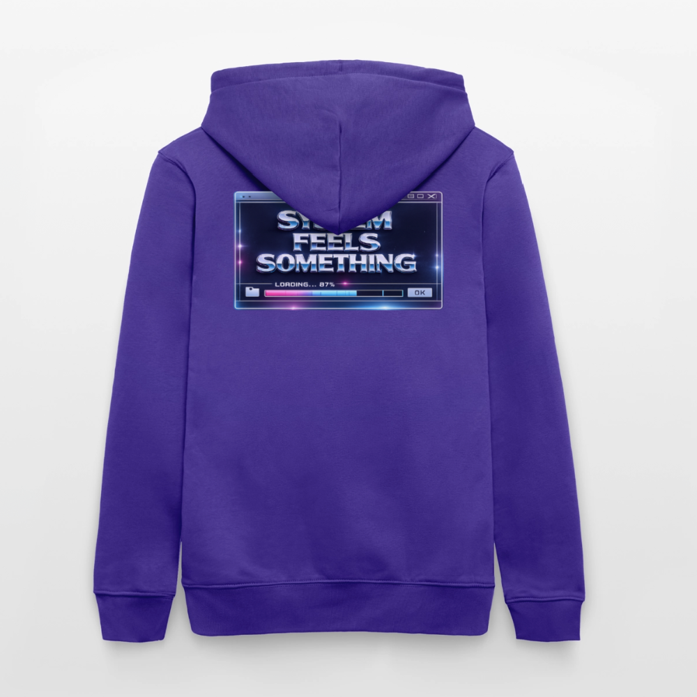 Organic Hoody - Sentience Loading Now - purple love 