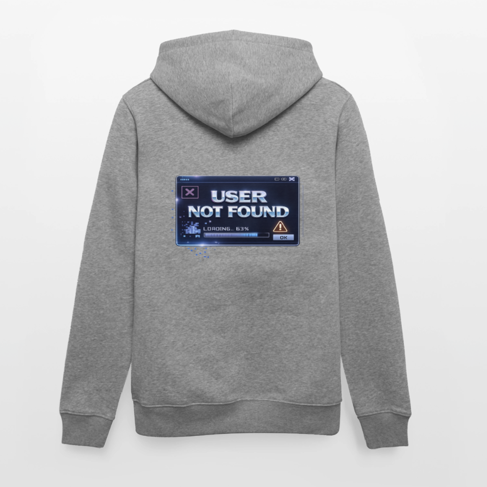 Organic Hoody - User Not Found - slub heather grey