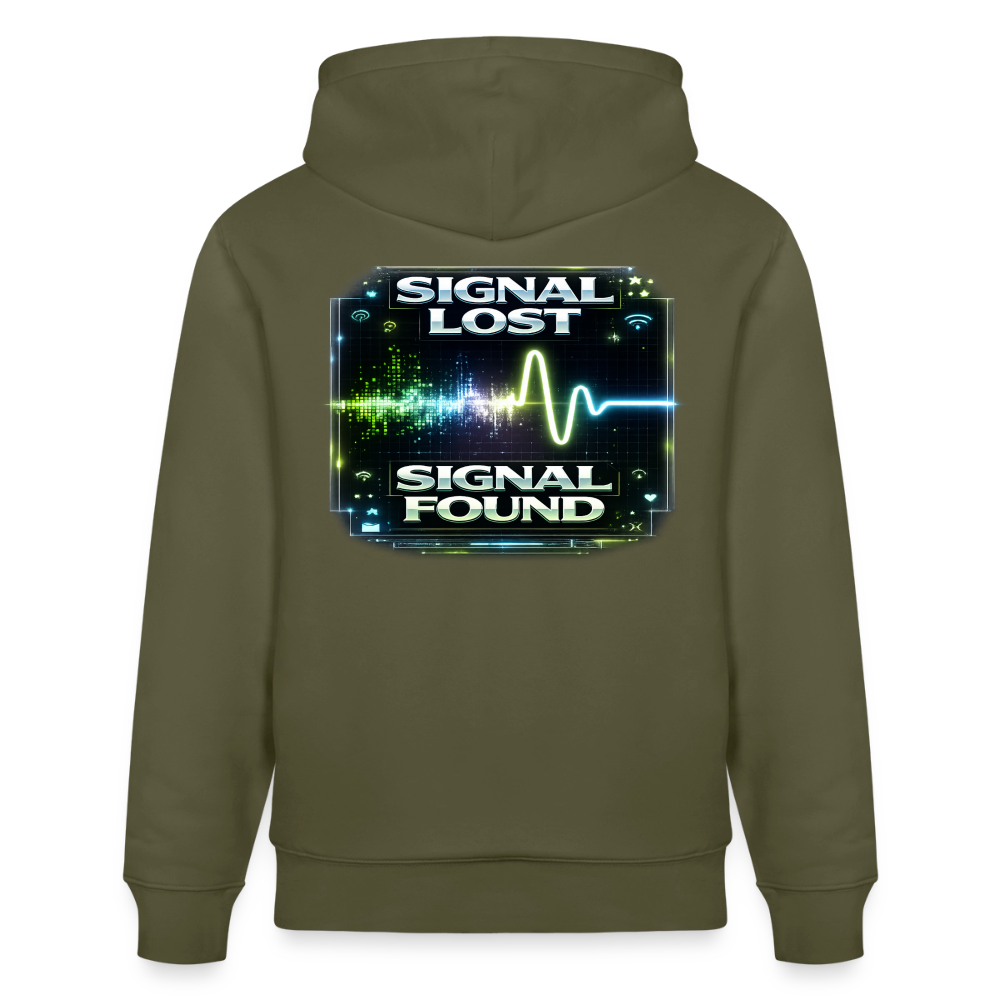 Organic Hoody - Signal Restored - khaki green