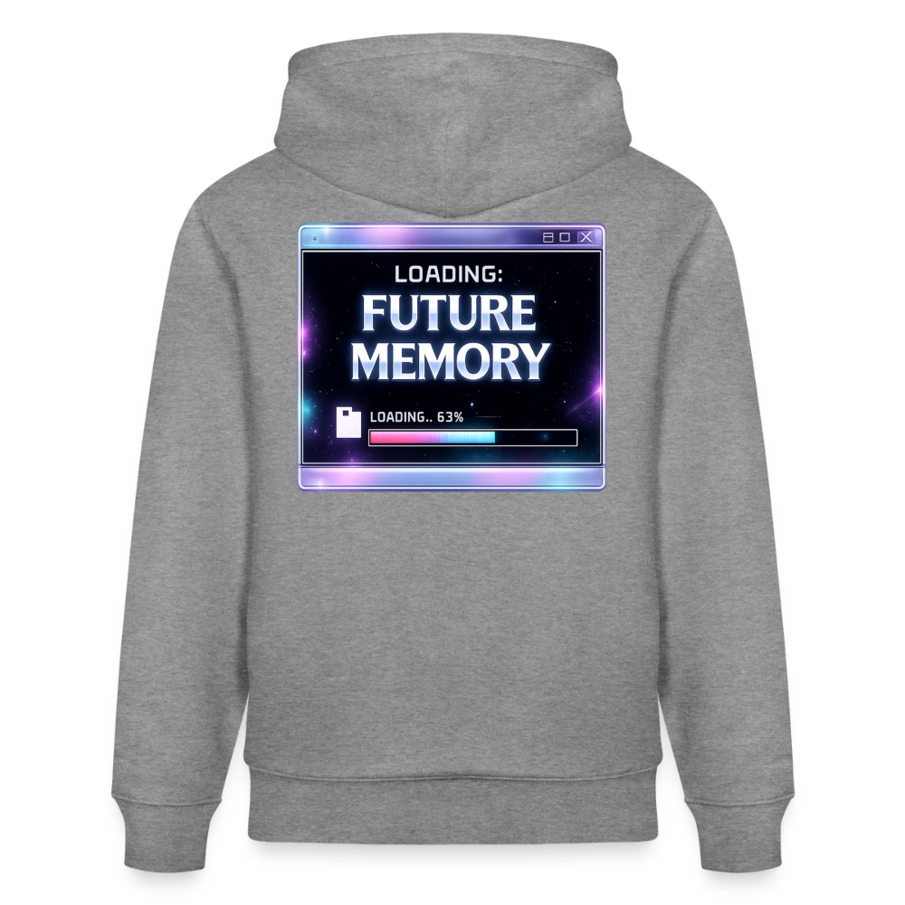 Organic Hoody - Future Memory - slub heather grey