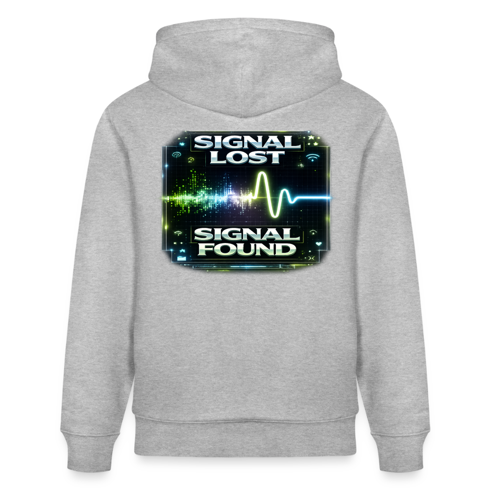 Organic Hoody - Signal Restored - heather grey