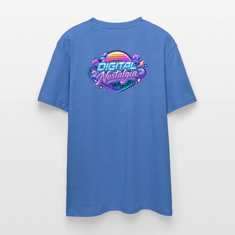 Organic T-Shirt - Retro Future Wave - mindful blue
