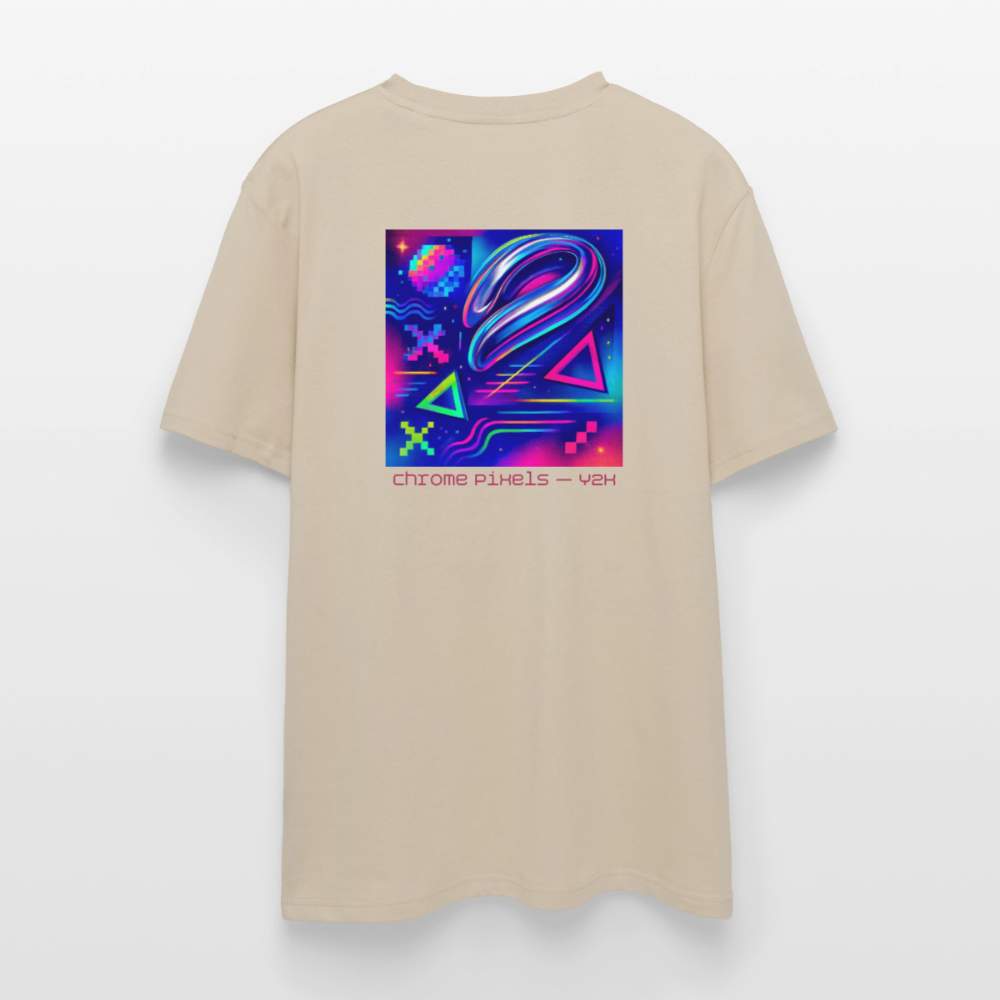 Organic T-Shirt - Neon Geometrics - beige