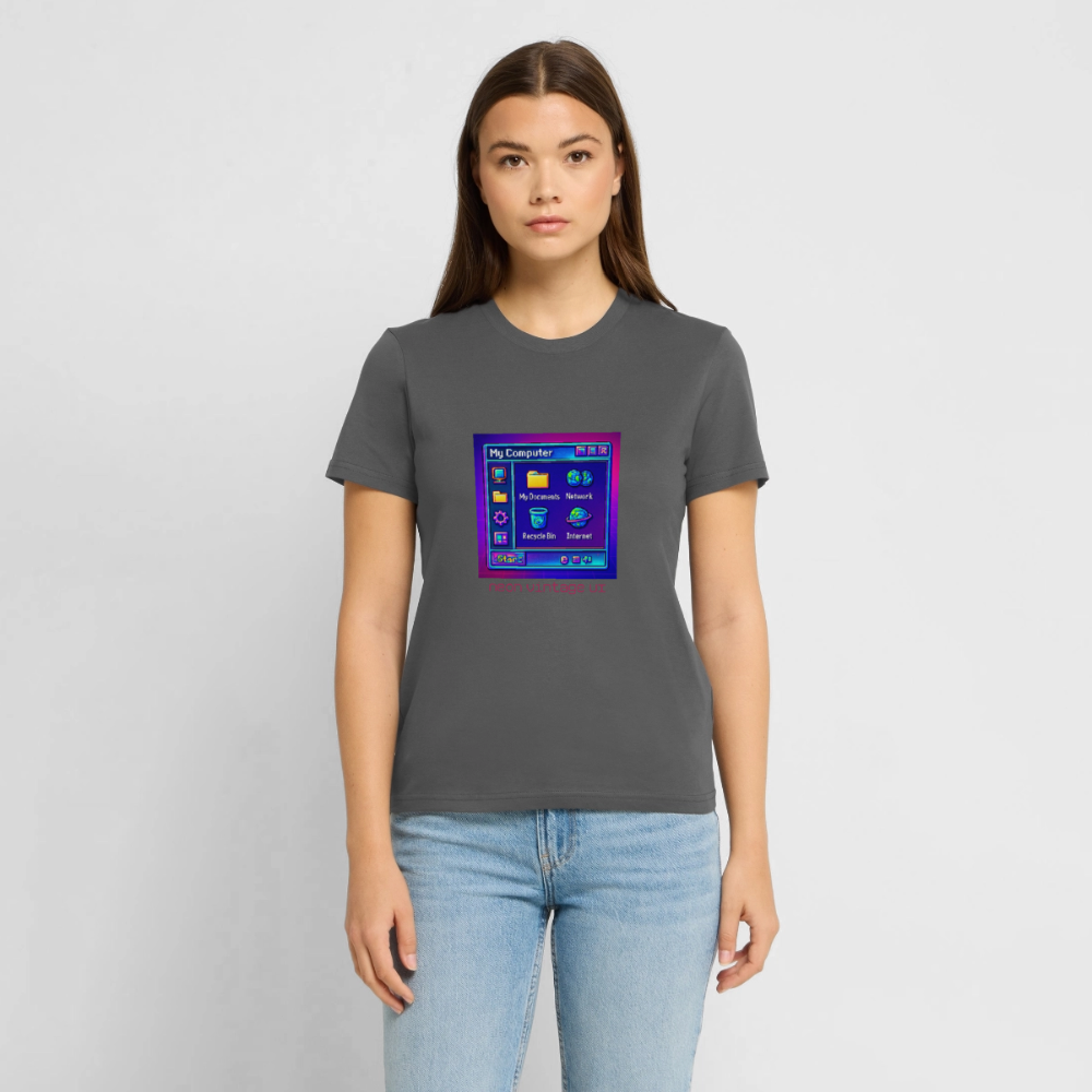Organic T-Shirt - Retro Desktop - anthracite