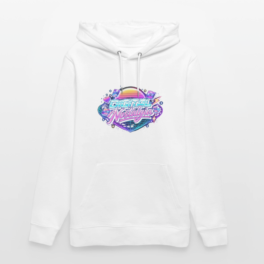 Organic Hoody - Retro Future Wave - white